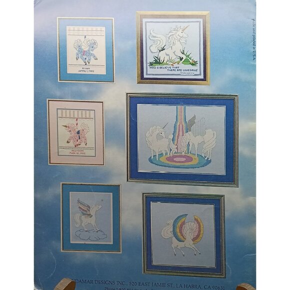 Unicorn Meet Pegasus Vintage Cross Stitch & Needlepoint Pattern Collection - Picture 2 of 2